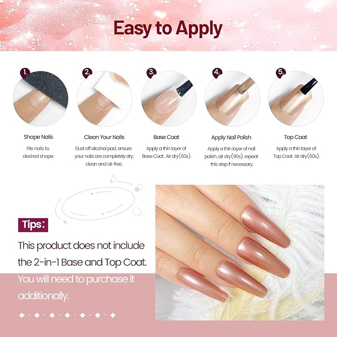 10ml Glitter Nail Polish Set 6 Colors Glitter Red Pink White Nail Polish Set for Nail Art