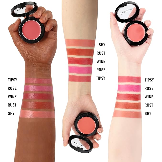 DE'LANCI Blush Single for Cheeks+Lip, Buildable Color Silky Smooth Peach Blush, Best Peachy Half Matte Blusher for Fair Medium Skin, Easy to Use Travel Size, Breathable Blendable Cream Blush (SHY 05#)