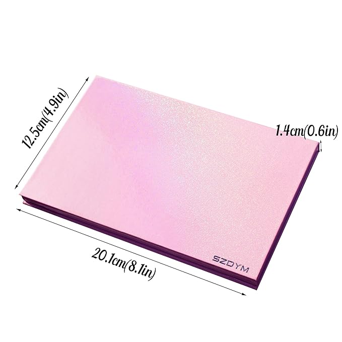 Empty magnetic palette with Mirror,Like a Book Fashionable and beautiful empty magnetic palette for Highlighters Lipstick Blush Powder Eyeshadows(pink)