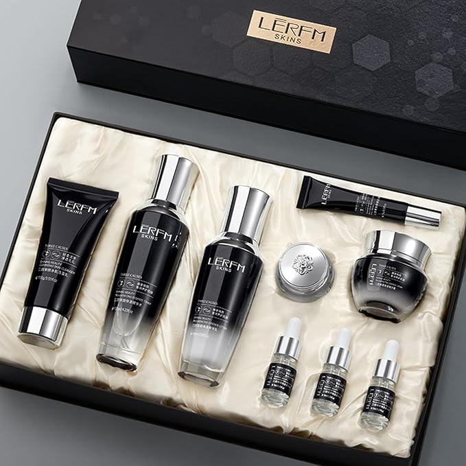 woolly Skincare sets COPPER TRIPEPTIDE-1 Day and night beautyessence 9-Pcs set box care process contains moisturize and nourishmake the skin soft and smooth