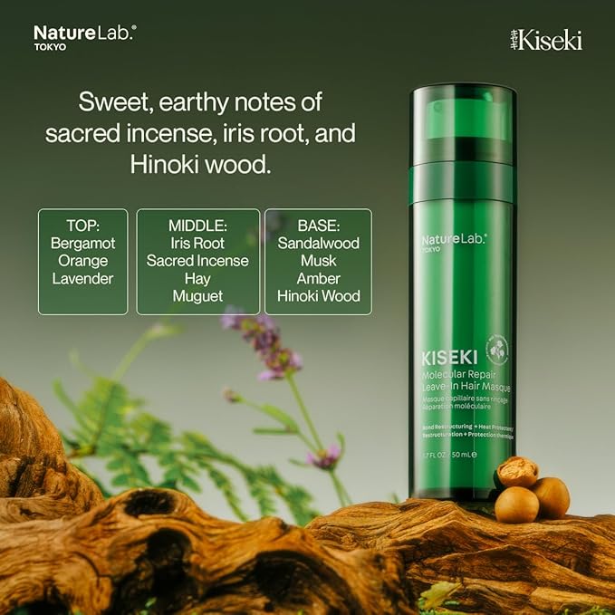 NatureLab.TOKYO Kiseki Molecular Repair Leave-In Hair Masque Refill: Restores Damaged Hair, Repairs Heat & Chemical Damage, Boosts Strength, Smoothness & Softness, 1.7 Fl Oz