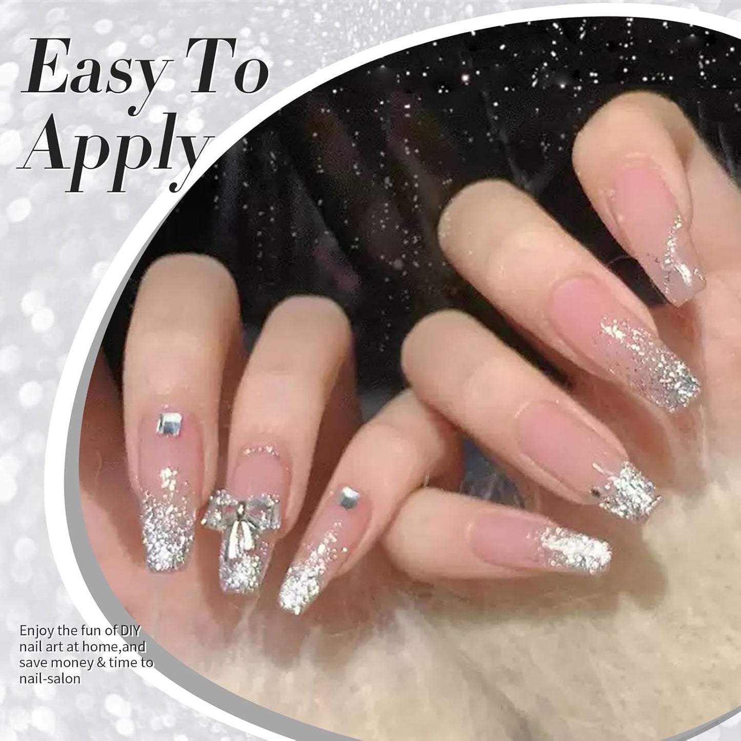 Born Pretty Cat Magnetic Eye Gel Nail Polish, Silver Platinum Cat Magnetic Gel, Sparkle Glitter Magnetic Soak Off U v Nail Gel Diy Art Manicure Nail Salon Varnish 15ML