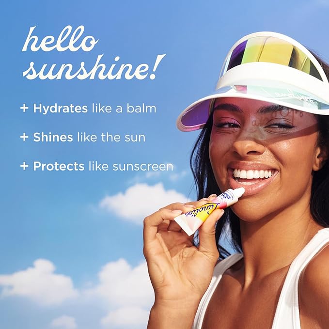 Lanolips Sun Balm Tropical SPF 30 Lip Balm - Hydrating Lanolin Lip Moisturizer with Pineapple Scent - Beach Essentials & Sun Care with Broad Spectrum UVA/UVB Protection - Untinted (0.44 oz)