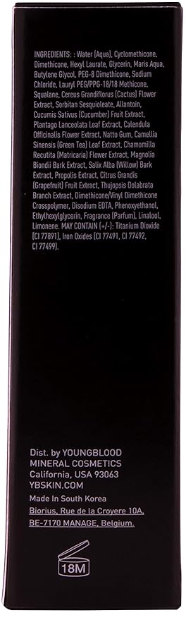 Youngblood Mineral Cosmetics Liquid Mineral Foundation, Golden Sun (Old Version) | Full Coverage Mineral Lightweight Makeup | Vegan, Cruelty Free, Paraben Free