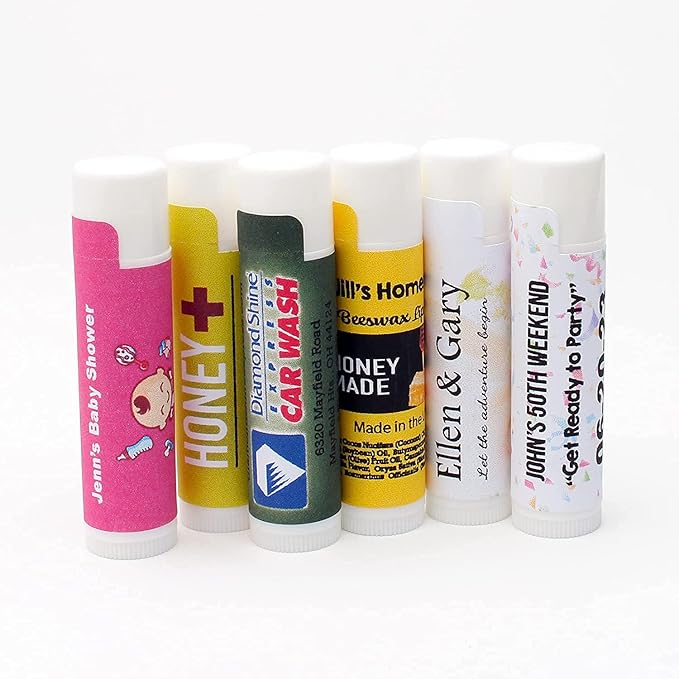 Natural Cherry Lip Balm Bulk, Unlabeled Filled, 50 Pack Add Your Own Labels