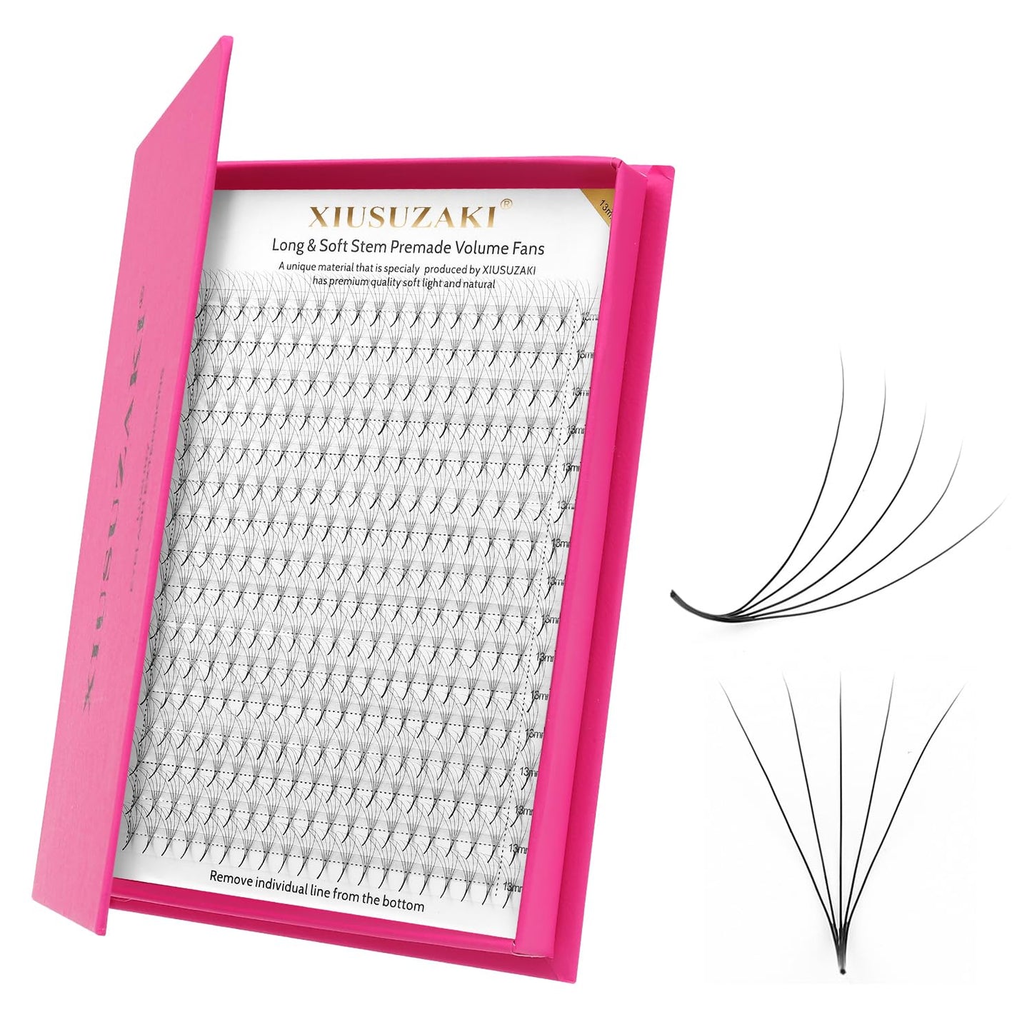 Premade Fans Eyelash Extensions 5D Volume Lash Extensions 0.07 Thickness Eyelash Extension D Curl Premade Lash Fans Mix 9-16mm Fluffy Soft Handmade Lash Fan Eyelashes(5D-0.07-D,9-16mm)