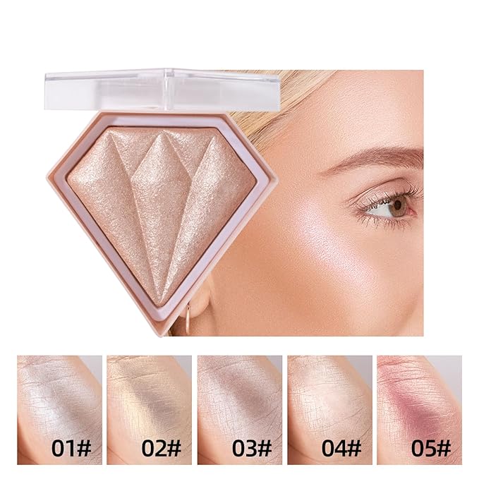 Face Highlighter Luminizers Highlighter powder Translucent Setting Powder High Definition Powder for All Skin Types and Skin Tones(N01)