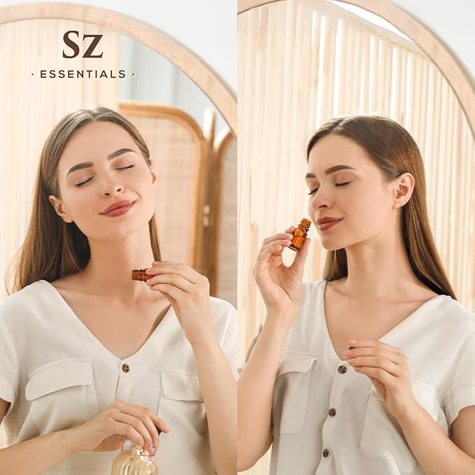 Ashwagandha Essential Oil, 100% Pure and Natural - Undiluted, Steam Distilled from Withania Somnifera - Woody & Earthy Scent with Nutty Overtones - Therapeutic Grade & Vegan - 0.17oz