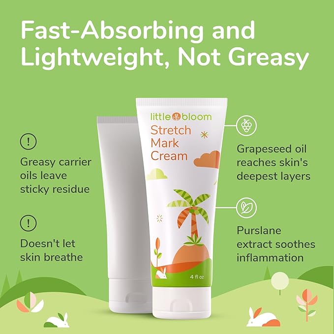 Stretch Mark Cream for Pregnancy w/ Shea Butter, Vitamin C & E - Stretch Mark Cream for Pregnancy, Belly Butter for Pregnancy, Stretch Mark Treatment, Pregnancy Lotion for Belly, Stretch Marks Removal