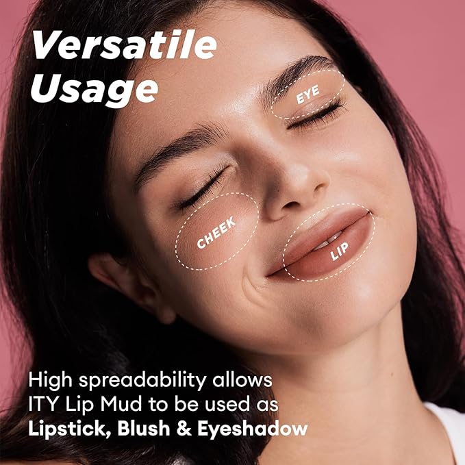 ITY Velvet Matte Finish Lip Stain-Mousse Textured Lip Clay, Red Shade, Conceals Lip Lines, Rich Pigment Lip Tint Lipsticks, 0.14 oz (4g) in Earthy, Berrylicious.