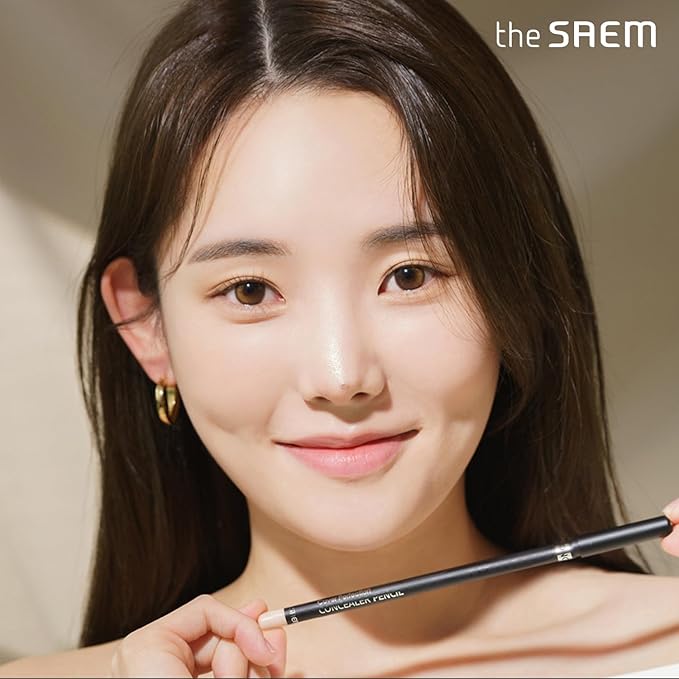 THESAEM Cover Perfection Concealer Pencil with Sharpener, Salmon Beige, Skin Foundation Concealer, 1.4g