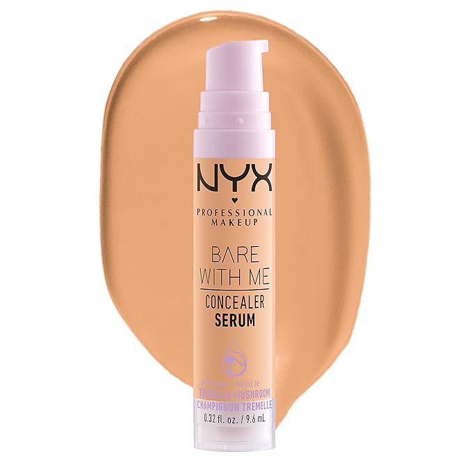 NYX PROFESSIONAL MAKEUP Bare With Me Concealer Serum, Up To 24Hr Hydration - Tan