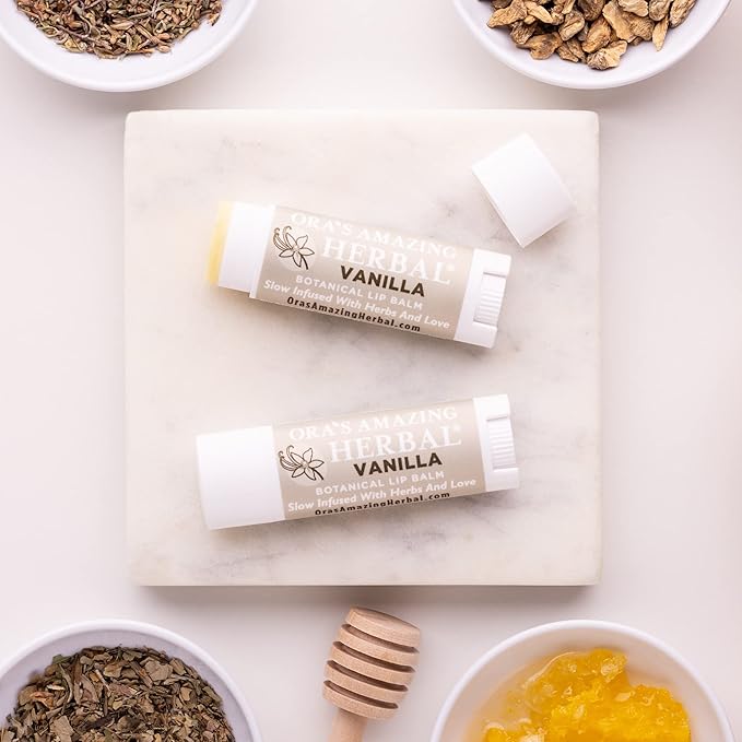 Soothing Natural Vanilla Lip Balm, Beeswax Lip Balm, Calendula Lip Balm, Dry Cracked Lips, Perioral Dermatitis, Organic Coconut Oil No Synthetic Fragrance