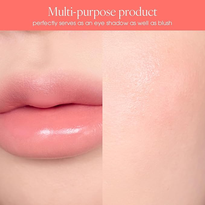PLAT LIPS 917 APRICOT CHEESE, Lip & Cheek, Lightweight, Naturally Dewy+ Glowy Finish, Blendable & Buildable Formula (1.2g, 0.003 oz.)