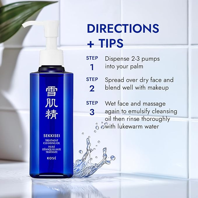 SEKKISEI Treatment Cleansing Oil, Facial Cleanser & Makeup Remover, 10.1 Ounce