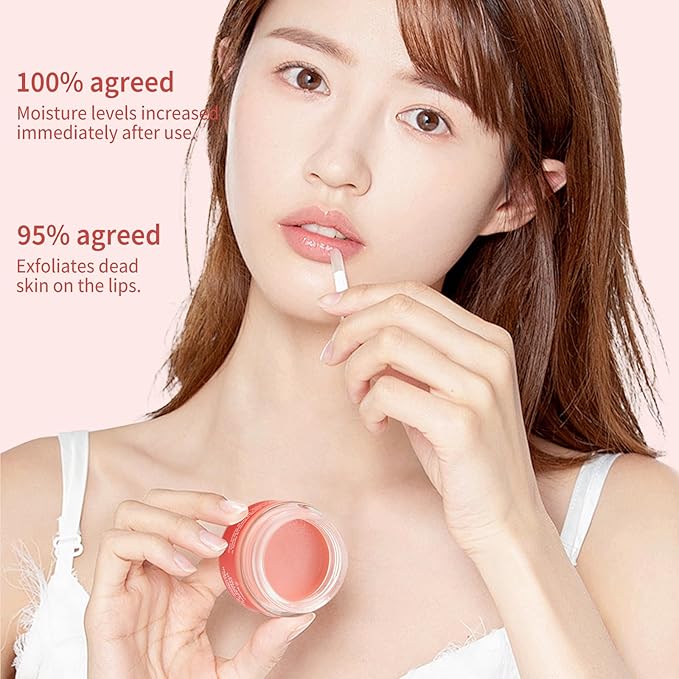 Lip Mask, Collagen Hydrating Lip Balm, Overnight Moisture Lip Butter with Hyaluronic Acid & Aloe Vera, Sleeping Nourishing Lip Butter Balm