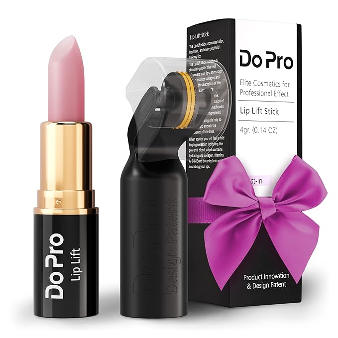 Intensive Boosting Lipgloss - Plumper Stick with Anti-Aging Stimulating Roller, Plumping Lip Stick with Hyaluronic Acid, Collagen, Vitamin C & E - Volumizing & Hydrating Lip Plumping Serum - 5ml