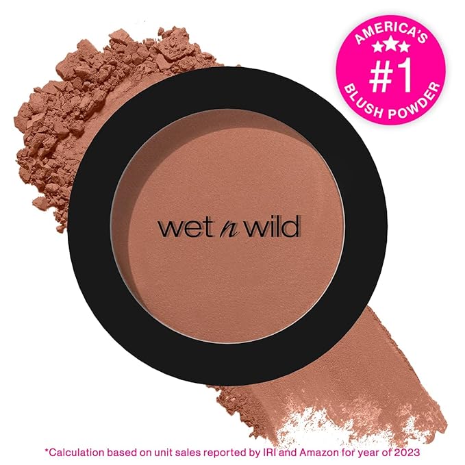 wet n wild Color Icon Blush, Effortless Glow & Seamless Blend infused with Luxuriously Smooth Jojoba Oil, Sheer Finish with a Matte Natural Glow, Cruelty-Free & Vegan - Naked Brown