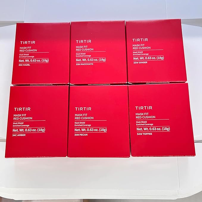 TIRTIR Mask Fit Red Cushion Foundation *Trial Kit* #Medium Deep | Japan's No.1 Choice for Glass skin, Long-Lasting, Lightweight, Buildable Coverage, Semi-Matte