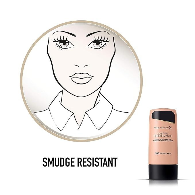 Max Factor, Long Lasting Performance No.106, Natural Beige, Foundation, 1.1 Ounce