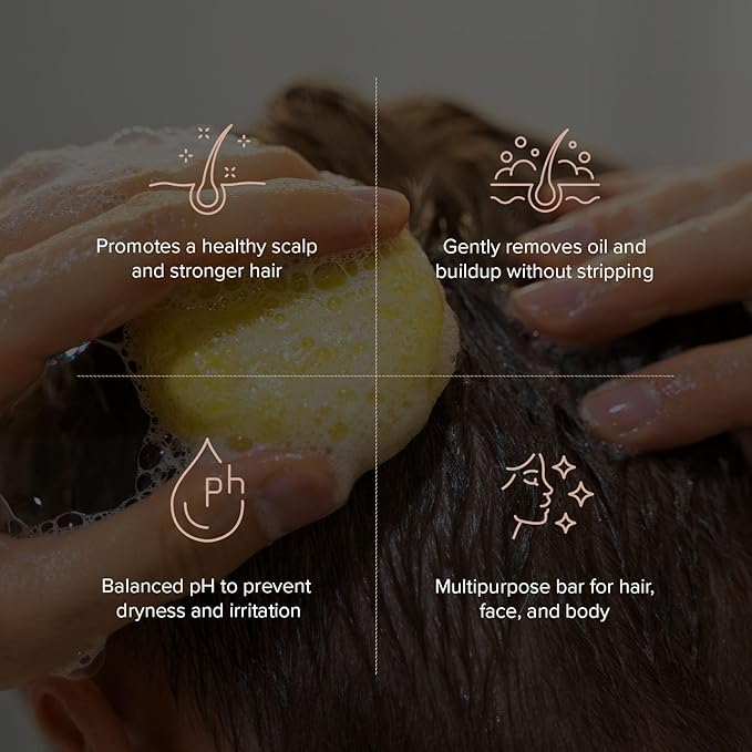 Maka Nature Low-Carbon Shampoo Bar | Korean K-Beauty Haircare with Natural Ingredients for Scalp & Hair Types | Vegan, Eco-Friendly, pH balanced, 3.35oz (Cooling)