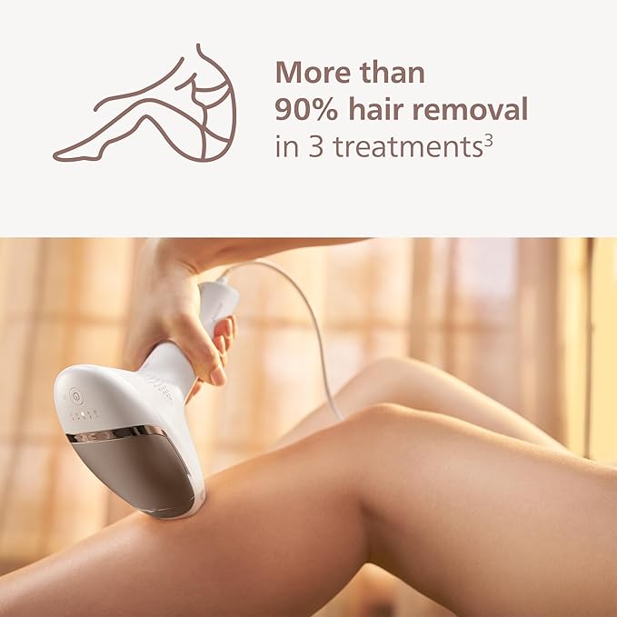 Philips Lumea 9000 Series IPL Hair Removal Device - Alternative to Laser Hair Removal, SenseIQ Technology and Lumea App, 4 Attachments for Body, Face, Bikini & Underarms, for Women & Men, BRI984/03