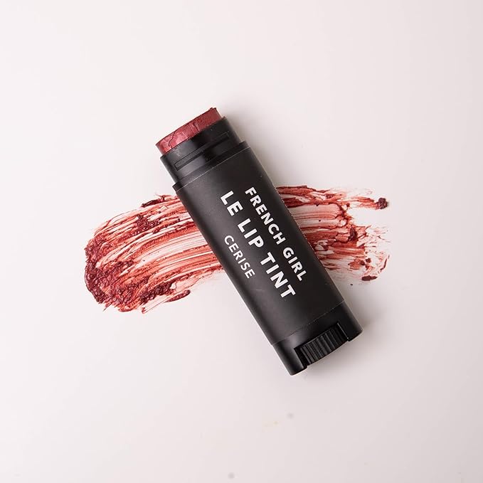 French Girl Le Lip Tint - Moisturizing & Hydrating Lip Balm for Sheer, Buildable Coverage & Shine, Clean Formula, Organic Ingredients, Vegan & Cruelty-Free