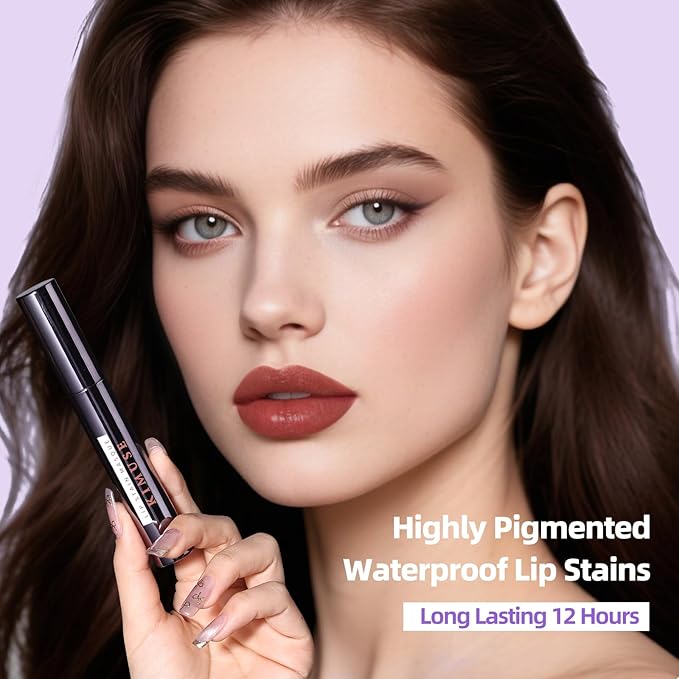 KIMUSE Lip Stain Masque: Peel Off Lip Stain Long Lasting Waterproof 12HR Transfer Proof & Hydrating Tint, Instant Lip Color With Natural Matte Effects, Vegan & Easy To Use