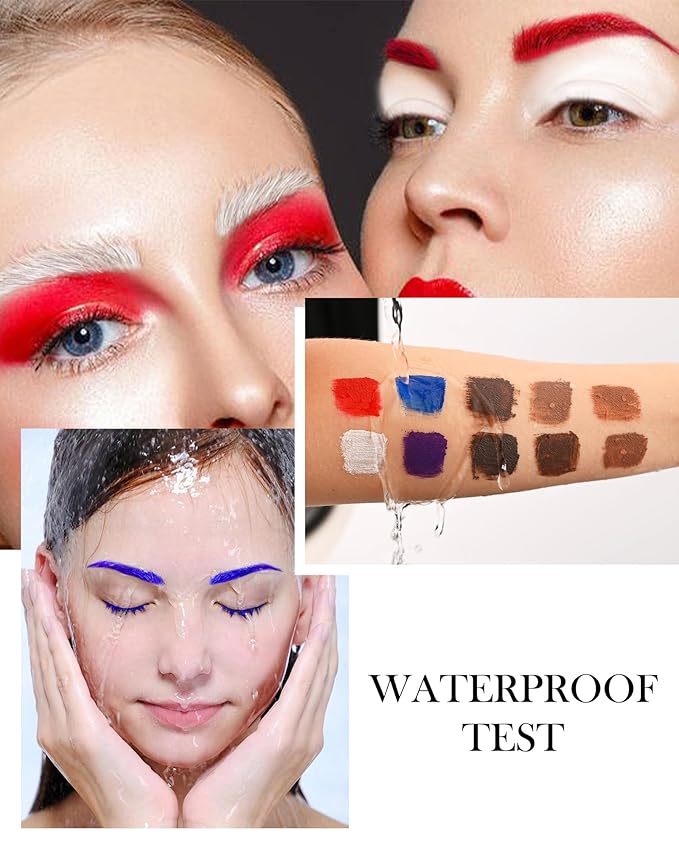 Tinted Eyebrow Mascara Gel-1Pcs Long-lasting Waterproof Smudge-proof Purple Brow Glue Colored Liquid Mascara,Tinted Brow Filler Curling Mascara,Women‘s Day Eye Makeup Gift for Women Girl-08