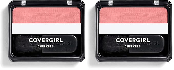 COVERGIRL Cheekers Blendable Powder Blush Rose Silk, .12 oz (packaging may vary), 1 Count (Pack of 2)