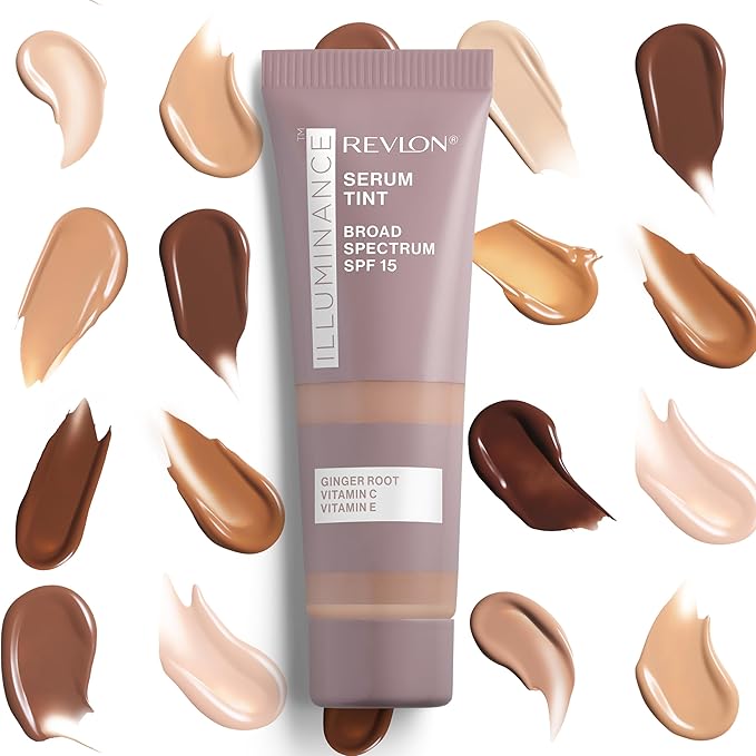 Revlon Illuminance Tinted Serum, Triple Hyaluronic Acid, Evens Out Skin Tone Over Time and Hydrates All Day, SPF 15, 409 Brulee, 0.94 fl oz.