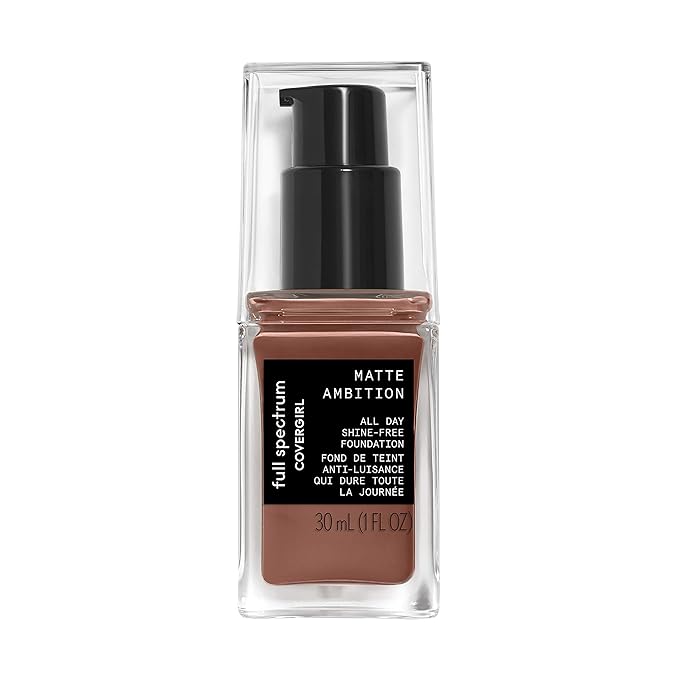COVERGIRL Matte Ambition, All Day Foundation, Deep Cool 1, 1.01 Ounce