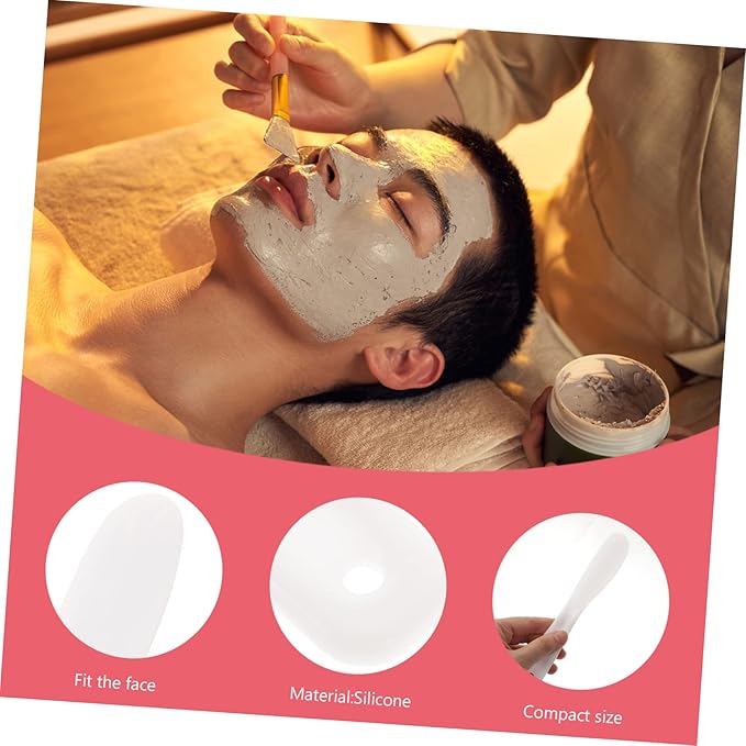 Beaupretty 10pcs Tool Stick White Makeup Silicone Makeup Spatula Mini Silicone Spatula Silicone Stirring Tools Spatulas Cosmetic Long Spatula Barber Film Stick Face