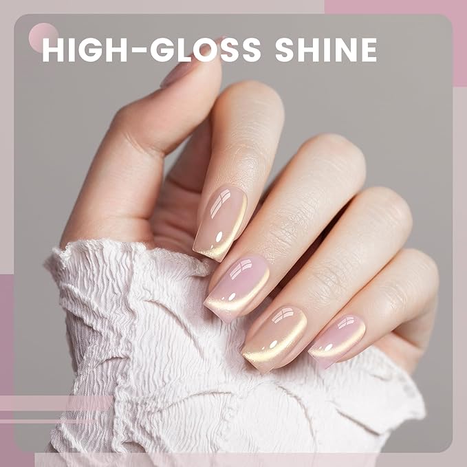 RARJSM Jelly Nude Gold Glitter Cat Eye Gel Nail Polish Set 6Pcs Sheer Pink Light Purple Champagne Mavue Brown Diamond Cateye Gelpolish with Magnetic Stick UV LED Curing Require Home Salon Nail Design