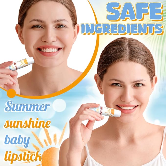 Dunzy 50 Pack Here Comes the Son Baby Shower Party Gifts Lip Balms Favors Bulk for Guests Boys Girls Gender Reveal Favors Baby Shower Game Prizes Souvenirs Goodie Bags Stuffers Thank You Gifts