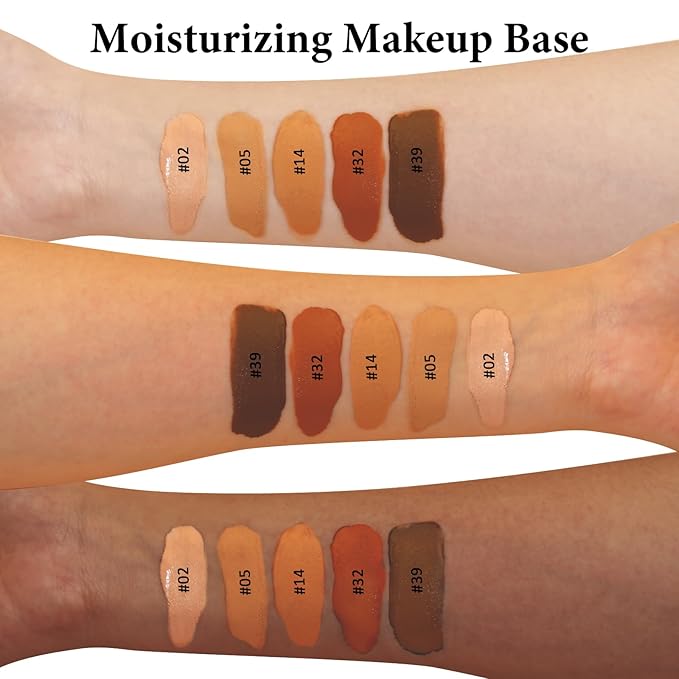 Liquid Foundation Makeup, Improves Uneven Skin Tone, Lightweight and Flawless Coverage for Hours 39# ESPRESSO