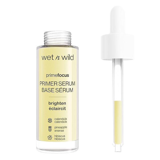 wet n wild Prime Focus Facial Serum Primer Makeup Extending, Hydrating Face Skin Care Product, Reduces Fine Lines And Wrinkles, For Repairing Dry Skin, Retinol Alternative