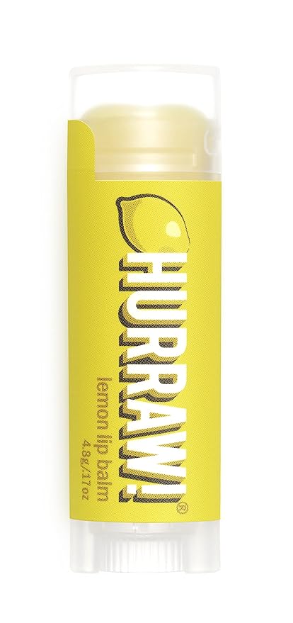 Hurraw! Lemon Lip Balm: Organic, Certified Vegan, Cruelty and Gluten Free. Non-GMO, 100% Natural Ingredients. Bee, Shea, Soy and Palm Free. Made in USA