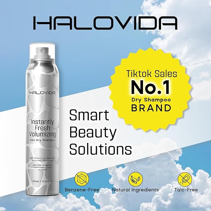 Dry Shampoo for Women, No White Residue Instantly Fresh Shampoo Spray, Absorb oils, Refreshing Volumizing Hair Dry Shampoo 5.07 FL.OZ (Pack of 6)