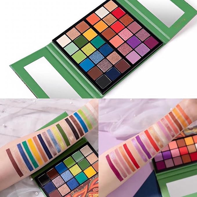 K'APEINE 36 Colors Eyeshadow Palette, Colorful Eyeshadows Palette Neon Shimmer Matte Glitter Eye Shadow High Pigmented Shadow Set Long Lasting Eye Makeup for Women