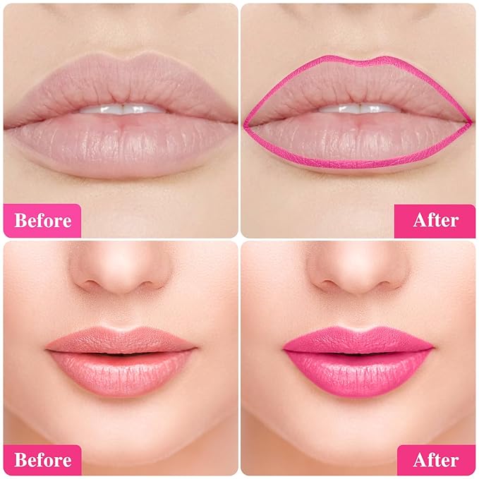 Lip Stain - Lip Stain Peel Off Long-Lasting with Matte Finish Waterproof & Transfer-Proof, Lip Liner Moisturizing & Nourishing Non-Stick Cup Highly Pigmented Color Lip Tint (05 Nude)