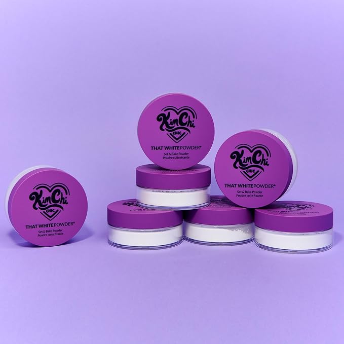 KimChi Chic Beauty That White Powder, Mattifying Makeup Setting Powder for All Skin Types, Long-Lasting Face Powder Helps Minimize the Appearance of Fine Lines