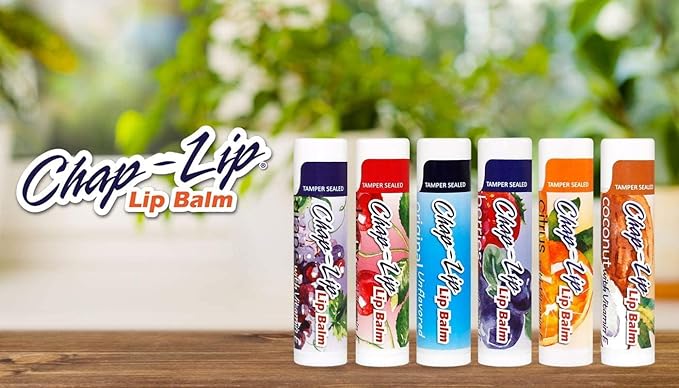 Vitamin E with Coconut Oil - Lip Moisturizer Treatment - Moisturizing, Soothing, & Refreshing, Total Hydration Treatment & Lip Therapy - Assortment of 6 Refreshing Flavors, 48 Count