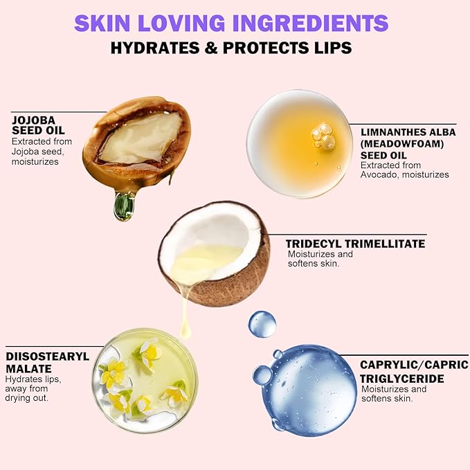 pH Lip Balm, Transparent Clear Color Changing Lipstick and Tinted Lip Balm Chapstick, Vegan & Cruelty Free Lip Tint, Hydrate & Nourish with JOJOBA and MEADOWFOAM SEED OIL, #001 Amethyst