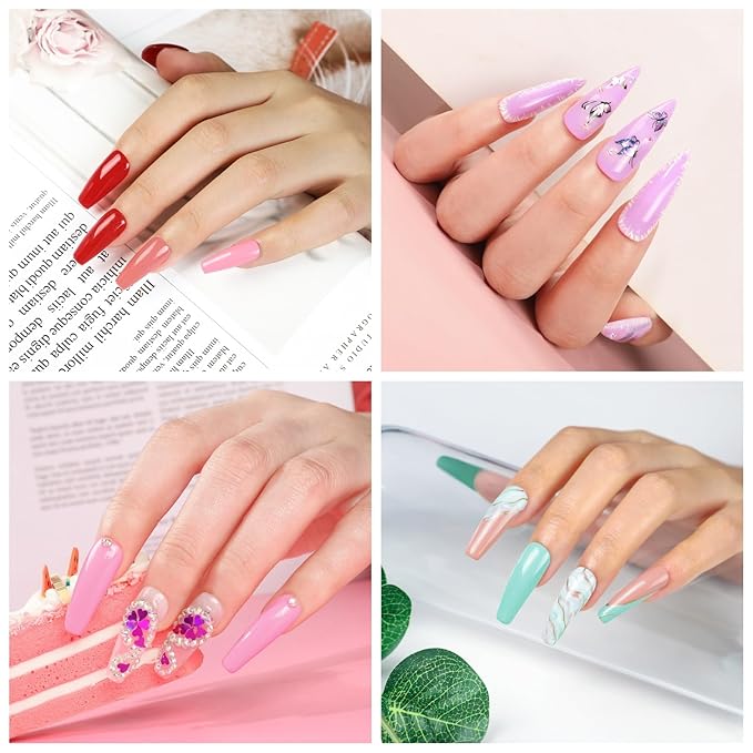 COSCELIA 57pcs Gel Nail Polish Kit with U V light Starter Kit 40 Colors Summer Gel Polish Set 5pcs Top and Base Coat Glossy Matte Glitter Beautiful Nail Stickers Gel Manicure Kit DIY Gifts for Women