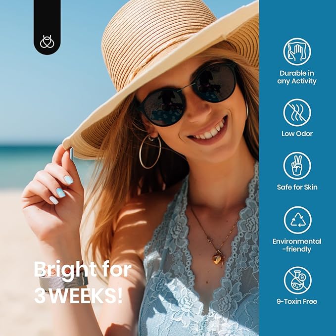 Beetles Blue Gel Nail Polish Set, 6 Colors Glitter Pearl Gel Polish Mermaid Treasures Nail Art Design Soak off Uv Led Nail Lamp