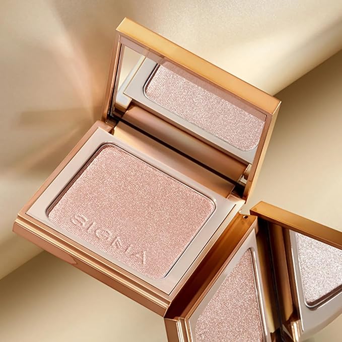 Sigma Beauty Highlighter Makeup – Illuminating Highlighting Powder for Face, Sheer Glimmer Face Highlighter for Cheeks, Cupid’s Bow, & Brow Bone (Twilight, Pinky Quartz Metallic)