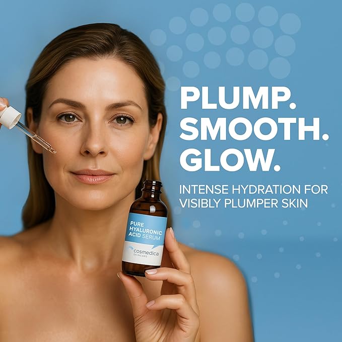 Hyaluronic Acid Serum for Skin 100% Pure Anti Aging Intense Hydration Moisture Non greasy Paraben free, Wrinkle Reducing and Brightening Serum (Pro Formula) 2oz