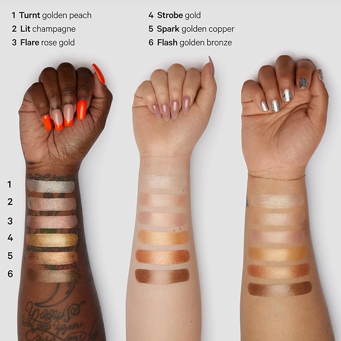 Milk Makeup Highlighter, Lit (Champagne) - 0.21 oz - Dewy Cream Highlighter Stick - Blendable & Buildable - 1,000 Swipes in Every Stick - All Skin Types - Vegan, Talc Free & Cruelty Free
