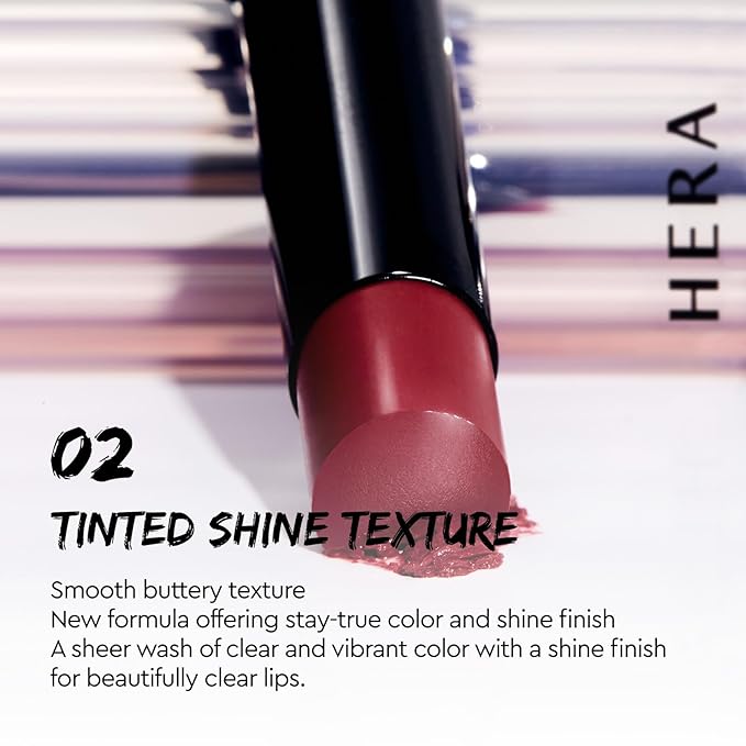 HERA Sensual Tinted Shine Stick 3.5g #185 ELECTRIC ROSE | 12HR Long-lasting Lipstick, Sheer & Buildable Lip Tint Stain, Hydrating Formula with Vitamin E, Smooth Finish and Luxurious Korean Makeup